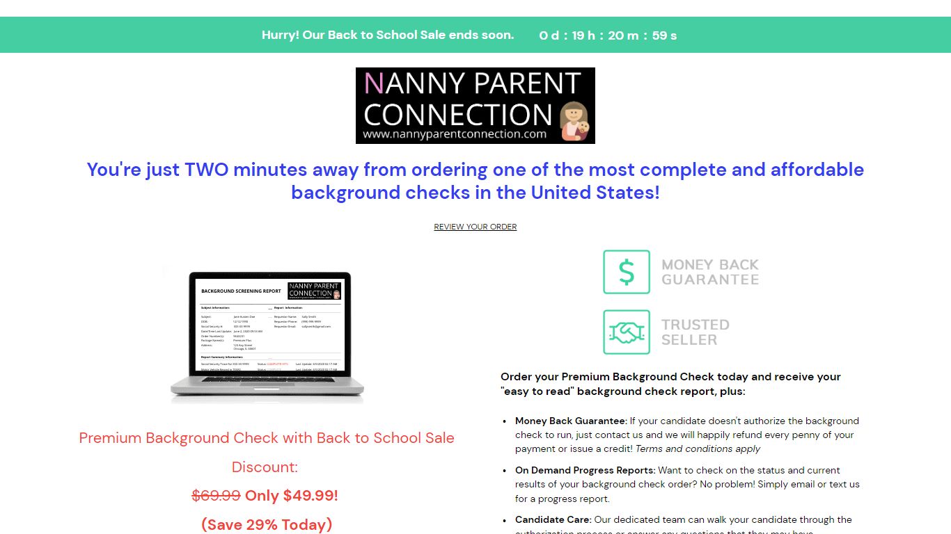 Premium Background Check - Nanny Parent Connection